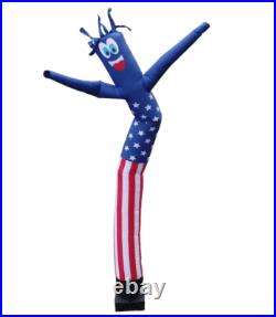 20' Tall Air Blown Inflatable Patriotic Tube Man Air Powered Waving Puppet 20' Tall Air Blown Inflatable Patriotic Tube Man Air Powered Waving Puppet