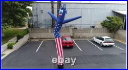 20' Tall Air Blown Inflatable Patriotic Tube Man Air Powered Waving Puppet 20' Tall Air Blown Inflatable Patriotic Tube Man Air Powered Waving Puppet