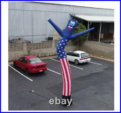 20' Tall Air Blown Inflatable Patriotic Tube Man Air Powered Waving Puppet 20' Tall Air Blown Inflatable Patriotic Tube Man Air Powered Waving Puppet