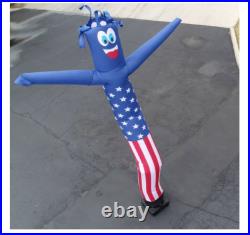 20' Tall Air Blown Inflatable Patriotic Tube Man Air Powered Waving Puppet 20' Tall Air Blown Inflatable Patriotic Tube Man Air Powered Waving Puppet