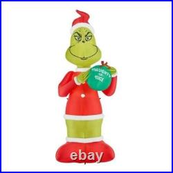 20 ft. Giant-Sized LED Grinch in Santa Suit Christmas Airblown Inflatable