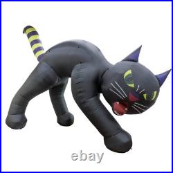 20 ft. Halloween Black Cat Inflatable Decoration with LED Lights, Plug-In
