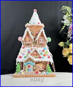 22 in SugarPlum Dreams Gingerbread House Light Up Ice Cream Christmas Decor 22 in SugarPlum Dreams Gingerbread House Light Up Ice Cream Christmas Decor