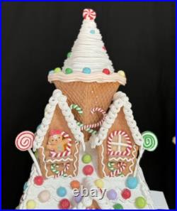 22 in SugarPlum Dreams Gingerbread House Light Up Ice Cream Christmas Decor 22 in SugarPlum Dreams Gingerbread House Light Up Ice Cream Christmas Decor