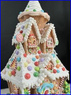 22 in SugarPlum Dreams Gingerbread House Light Up Ice Cream Christmas Decor 22 in SugarPlum Dreams Gingerbread House Light Up Ice Cream Christmas Decor