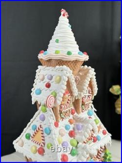 22 in SugarPlum Dreams Gingerbread House Light Up Ice Cream Christmas Decor 22 in SugarPlum Dreams Gingerbread House Light Up Ice Cream Christmas Decor