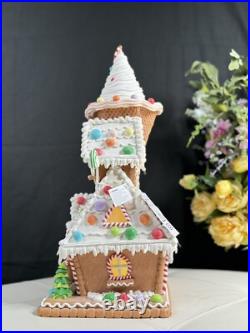 22 in SugarPlum Dreams Gingerbread House Light Up Ice Cream Christmas Decor 22 in SugarPlum Dreams Gingerbread House Light Up Ice Cream Christmas Decor