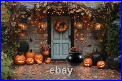 22in Black Halloween Giant Blow Mold Cauldron Statue Haunted House Outdoor Decor