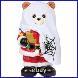 23.6 2-in-1 Holiday Bear Greeter, Halloween Ghost & Santa LED Light Figurine