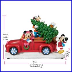 23cm Disney Mickey Mouse Minnie Pluto Christmas Truck with Music and LED Lights 23cm Disney Mickey Mouse Minnie Pluto Christmas Truck with Music and LED Lights