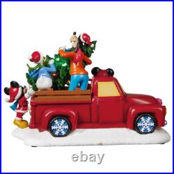 23cm Disney Mickey Mouse Minnie Pluto Christmas Truck with Music and LED Lights 23cm Disney Mickey Mouse Minnie Pluto Christmas Truck with Music and LED Lights