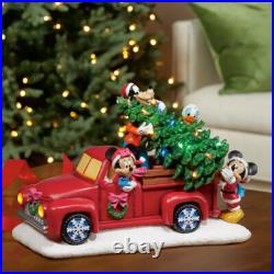 23cm Disney Mickey Mouse Minnie Pluto Christmas Truck with Music and LED Lights 23cm Disney Mickey Mouse Minnie Pluto Christmas Truck with Music and LED Lights