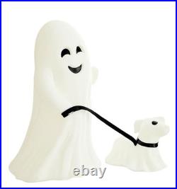 24 Ghost Walking Dog Blow Mold Lighted Halloween LED Outdoor Yard Decor 24 Ghost Walking Dog Blow Mold Lighted Halloween LED Outdoor Yard Decor