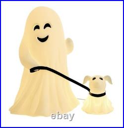 24 Ghost Walking Dog Blow Mold Lighted Halloween LED Outdoor Yard Decor