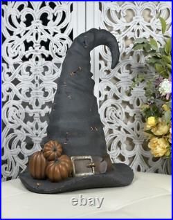 24 Halloween Extra Large Resin Witch Hat in Stitches WithPumpkins
