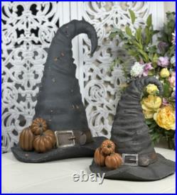 24 Halloween Extra Large Resin Witch Hat in Stitches WithPumpkins