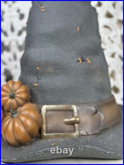 24 Halloween Extra Large Resin Witch Hat in Stitches WithPumpkins