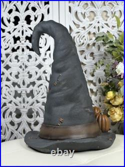 24 Halloween Extra Large Resin Witch Hat in Stitches WithPumpkins