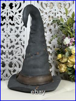 24 Halloween Extra Large Resin Witch Hat in Stitches WithPumpkins