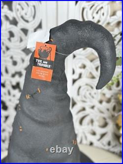 24 Halloween Extra Large Resin Witch Hat in Stitches WithPumpkins