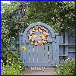 24 Inches Floral Door Wreath for Front Door Peony Wreath for Front Door Wit