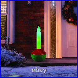 24 Lighted LED Vintage Bubble Light Candle Blow Mold Outdoor Christmas Decor