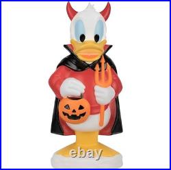 24 Tall DISNEY DONALD DUCK IN DEVIL SUIT BLOW MOLD HALLOWEEN LIGHTED DECOR