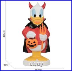 24 Tall DISNEY DONALD DUCK IN DEVIL SUIT BLOW MOLD HALLOWEEN LIGHTED DECOR