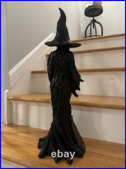24 Textured Tree Witch With Broom- Viral Halloween