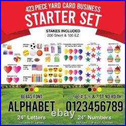 24 Yard Card Starter Kit #2, 423 pieces, Yard Sign Rental Business 24 Yard Card Starter Kit #2, 423 pieces, Yard Sign Rental Business