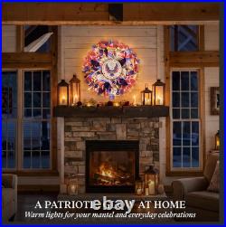 250Th Anniversary Patriotic Wreaths for Front Door, 24 Inch Large 4Th of July Wr