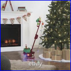 25 LED Animated Musical Grinch Utility Sleigh Christmas Tree Ornament Decor