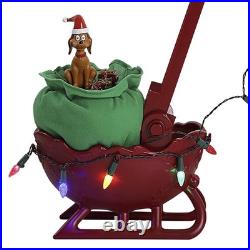 25 LED Animated Musical Grinch Utility Sleigh Christmas Tree Ornament Decor