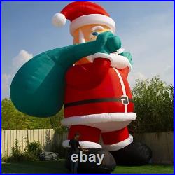 26FT Giant Inflatable Santa Claus With Led Light For Christmas Advertising Event