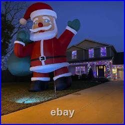 26FT Giant Inflatable Santa Claus With Led Light For Christmas Advertising Event