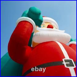 26FT Giant Inflatable Santa Claus With Led Light For Christmas Advertising Event
