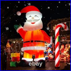 26FT Inflatable Christmas Santa Claus Candycane LED Light Xmas Party Decoration 26FT Inflatable Christmas Santa Claus Candycane LED Light Xmas Party Decoration