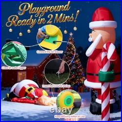 26FT Inflatable Christmas Santa Claus Candycane LED Light Xmas Party Decoration 26FT Inflatable Christmas Santa Claus Candycane LED Light Xmas Party Decoration