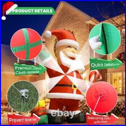 26FT Inflatable Christmas Santa Claus Candycane LED Light Xmas Party Decoration 26FT Inflatable Christmas Santa Claus Candycane LED Light Xmas Party Decoration