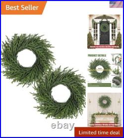 26 Inch Pine Wreath Christmas Wreaths for Front Door Real Touch Pine Wrea