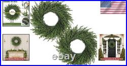 26 Inch Pine Wreath Christmas Wreaths for Front Door Real Touch Pine Wrea