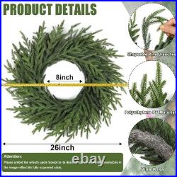 26 Inch Pine Wreath Christmas Wreaths for Front Door Real Touch Pine Wrea