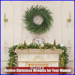 26 Inch Pine Wreath Christmas Wreaths for Front Door Real Touch Pine Wrea