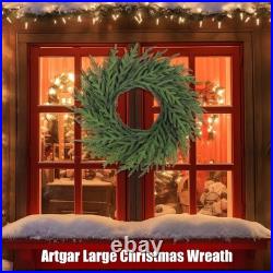 26 Inch Pine Wreath Christmas Wreaths for Front Door Real Touch Pine Wrea