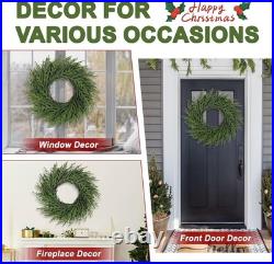 26 Inch Pine Wreath Christmas Wreaths for Front Door Real Touch Pine Wrea
