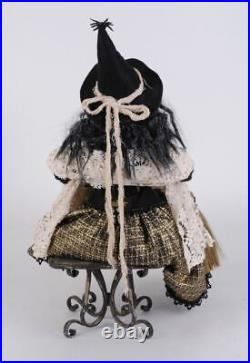 26 Karen Didion Woven Gold Dress Broom Witch Doll Fig Classic Halloween Decor