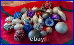 26 Vintage Giant Christmas 4-6 Shatterproof Ornaments Mixed Shapes & Colors