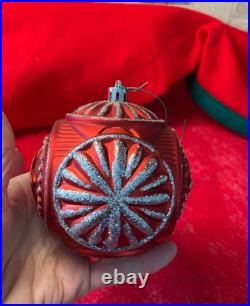 26 Vintage Giant Christmas 4-6 Shatterproof Ornaments Mixed Shapes & Colors