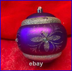 26 Vintage Giant Christmas 4-6 Shatterproof Ornaments Mixed Shapes & Colors