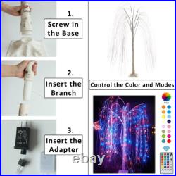 288 LED 6FT Colorful Lighted Willow Tree, RGB LED Tree with Remote, Willow Tree 288 LED 6FT Colorful Lighted Willow Tree, RGB LED Tree with Remote, Willow Tree